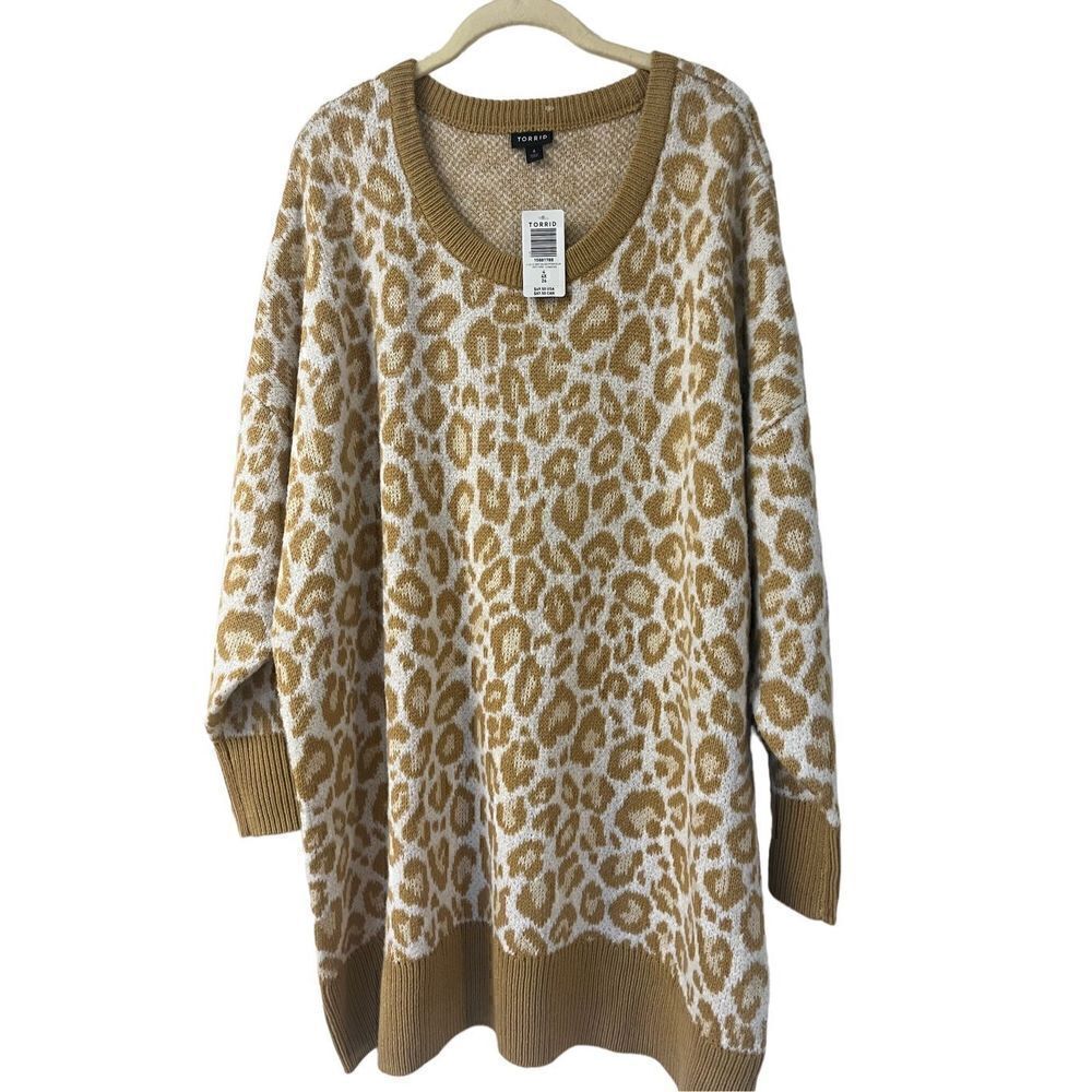 NWT. Torrid Tan and Cream leopard print sweater.